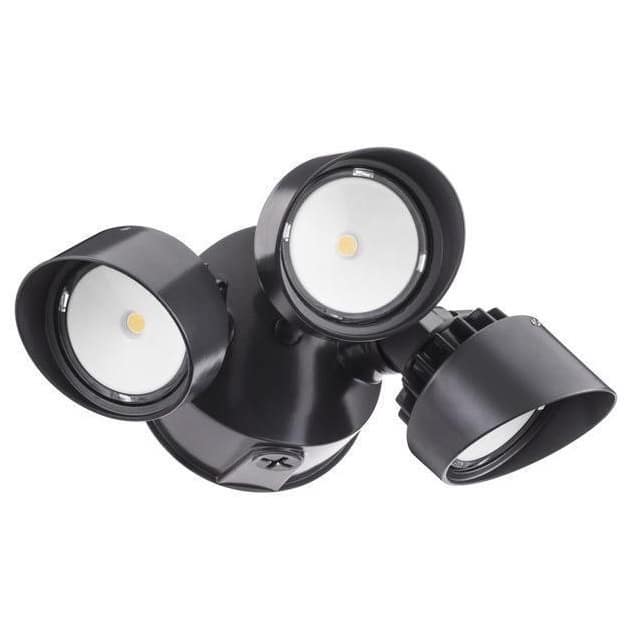 Lithonia Lighting OLF 3RH 40K 120 BZ M4 3-Head Outdoor LED Black/ Bronze Round Flood Light