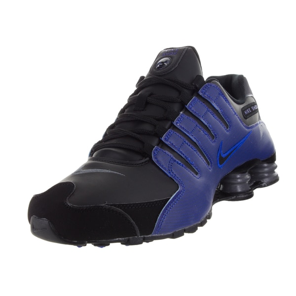 Nike Men's Shox Nz Black/Black/Racer Blue/Dark Grey Running Shoe - Free ...