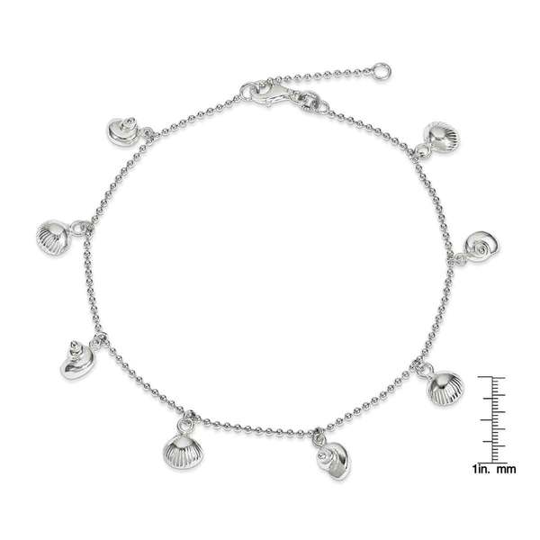 2mm Sterling Silver 10inch Solid Polished Palm Tree
