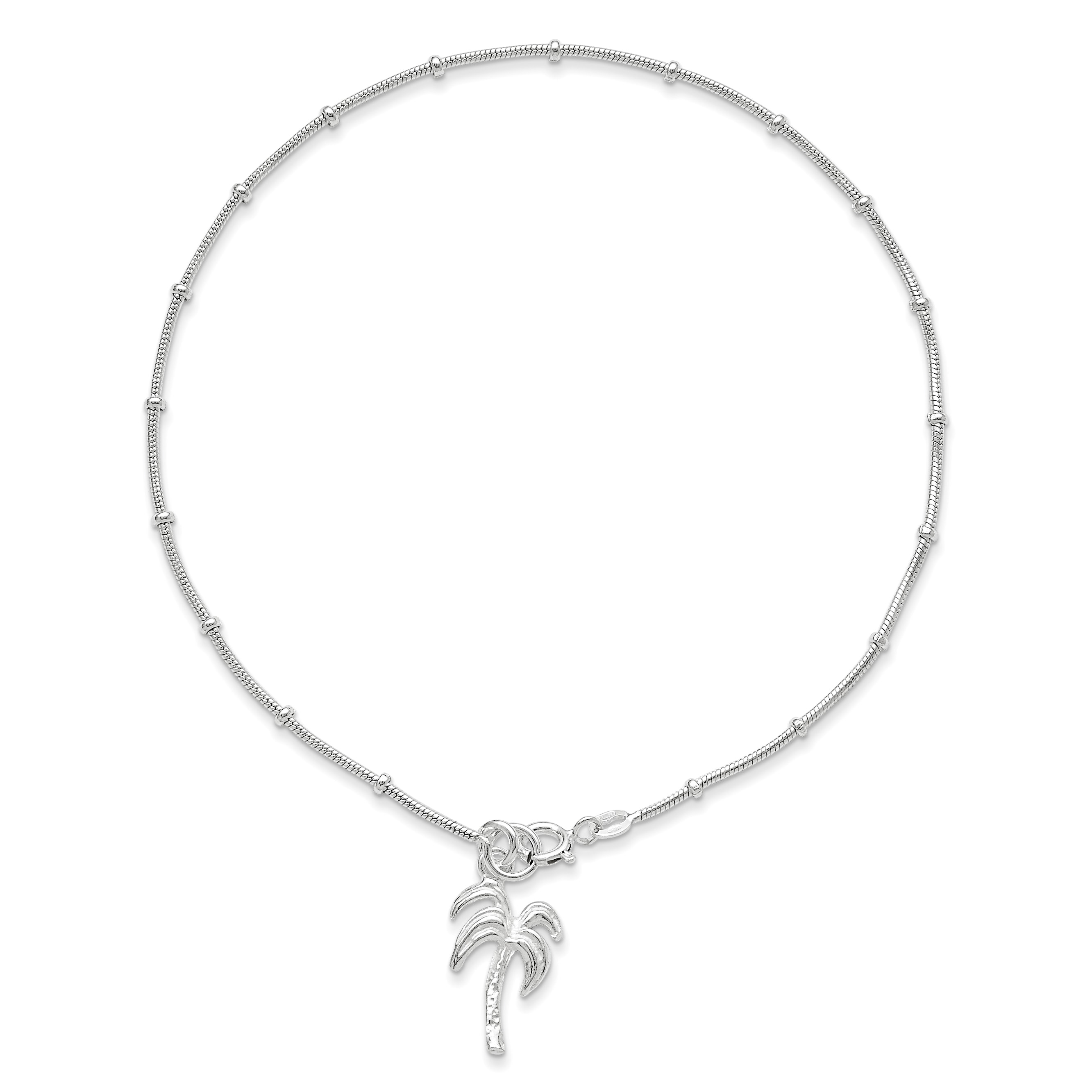 925 Sterling Silver LogoArt University of Colorado Anklet; 9 inch