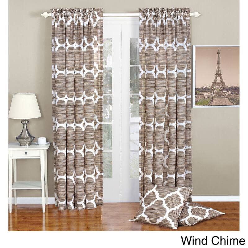 Serenta Honor Curtain Panel Pair with Coordinating Throw Pillow Covers