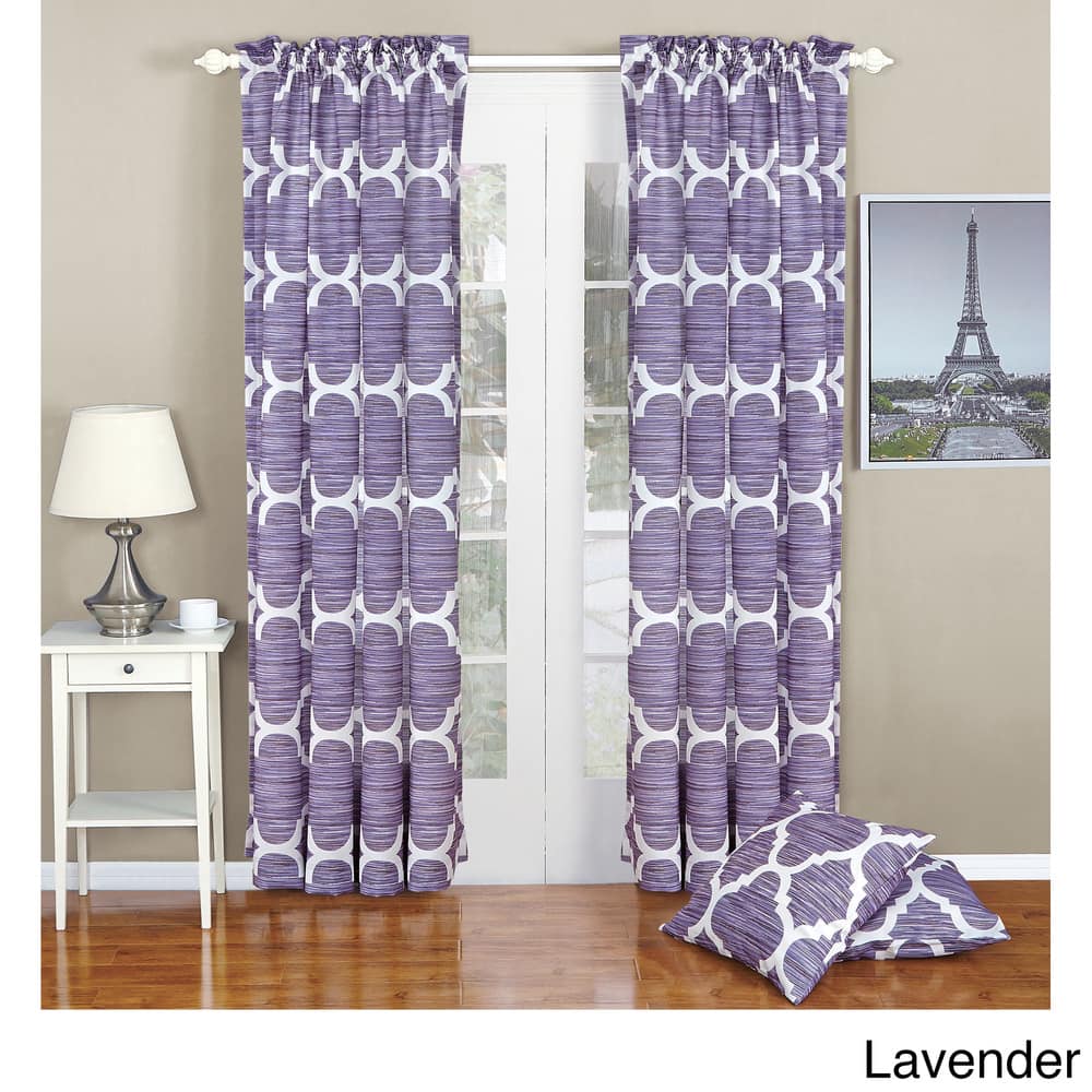 Serenta Honor Curtain Panel Pair with Coordinating Throw Pillow Covers