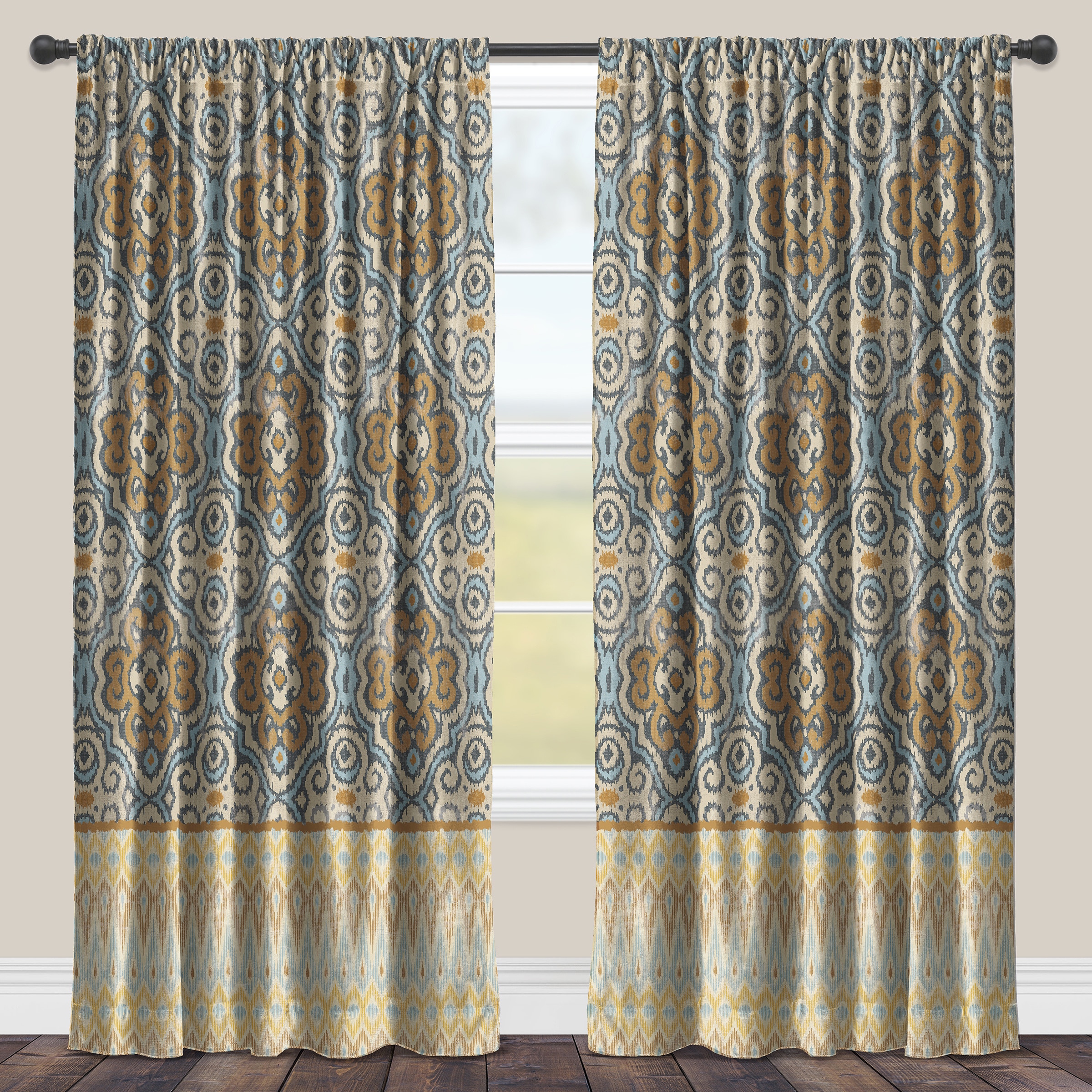 patterned window curtains