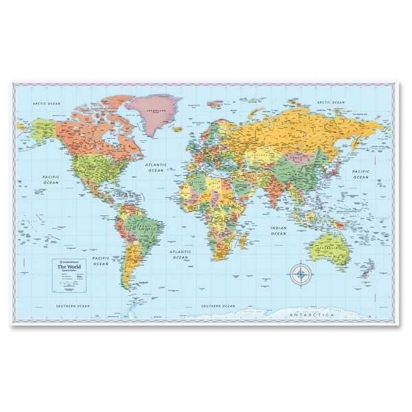 Shop Rand McNally World Wall Map Multi Free Shipping