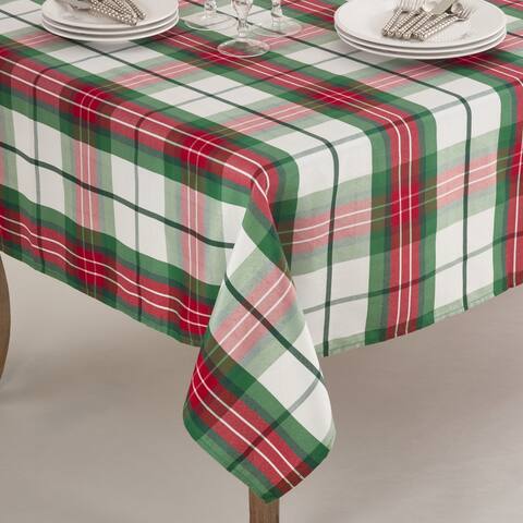 Vernor Collection Plaid Design Holiday Tablecloth