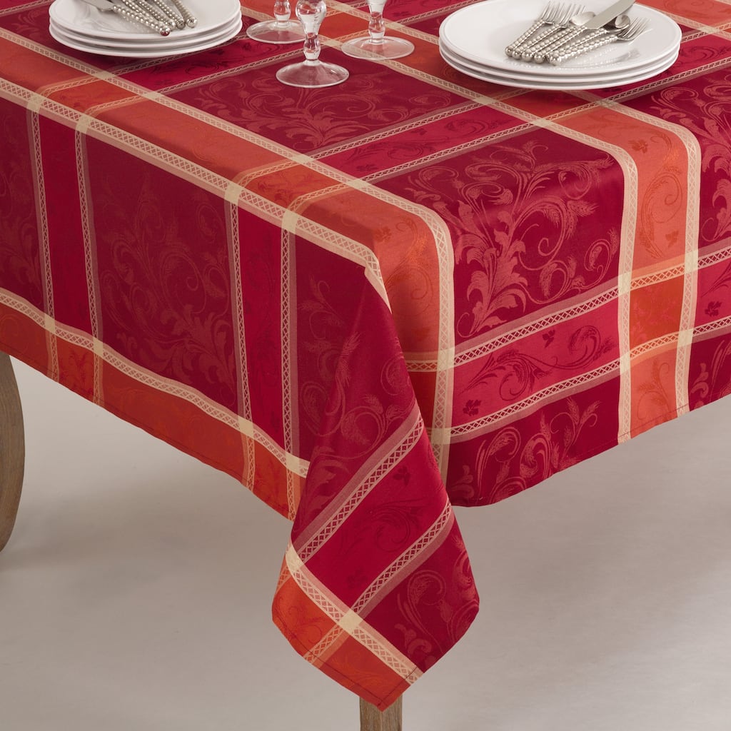 Pumpion Collection Plaid Design Tablecloth