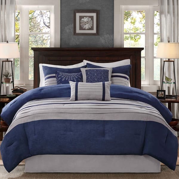 Shop Madison Park Turner Blue Comforter Set Free Shipping