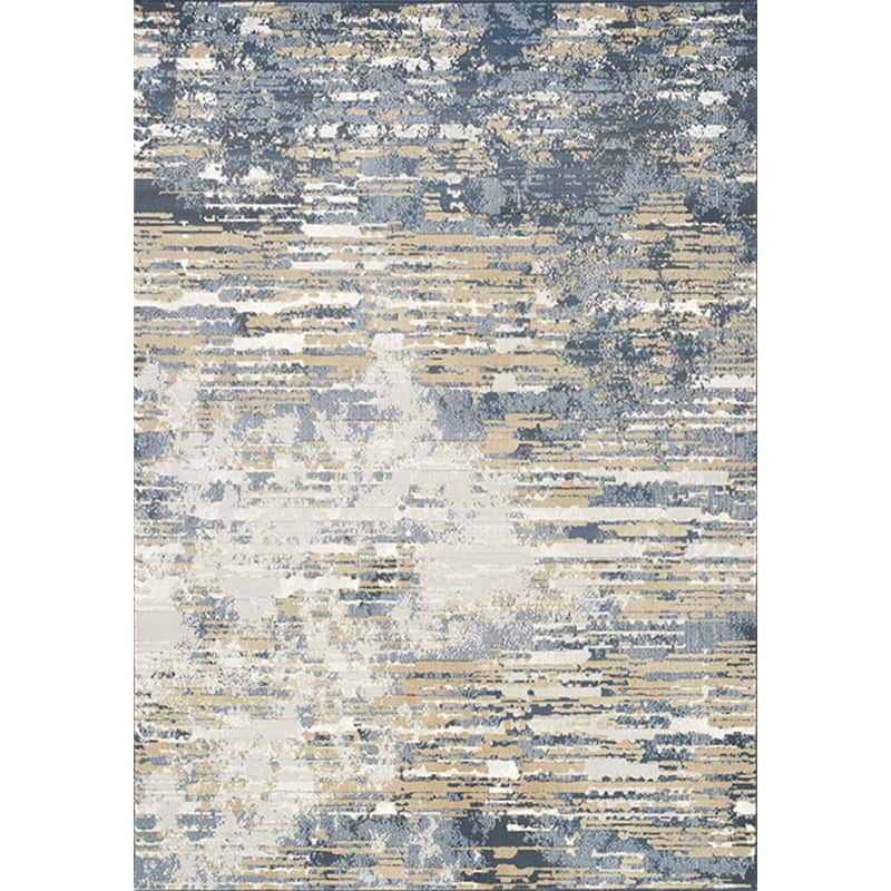 Iris Beige/ Blue Distressed Rip Rug