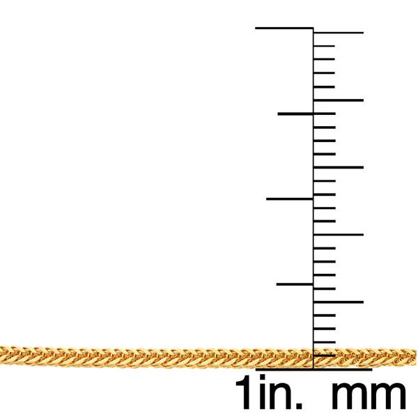 14k Two Tone Solid Gold 1 5 8 Inch Crucifix Religious Pendant And 1 5 Mm Flat Wheat Chain On Sale Overstock