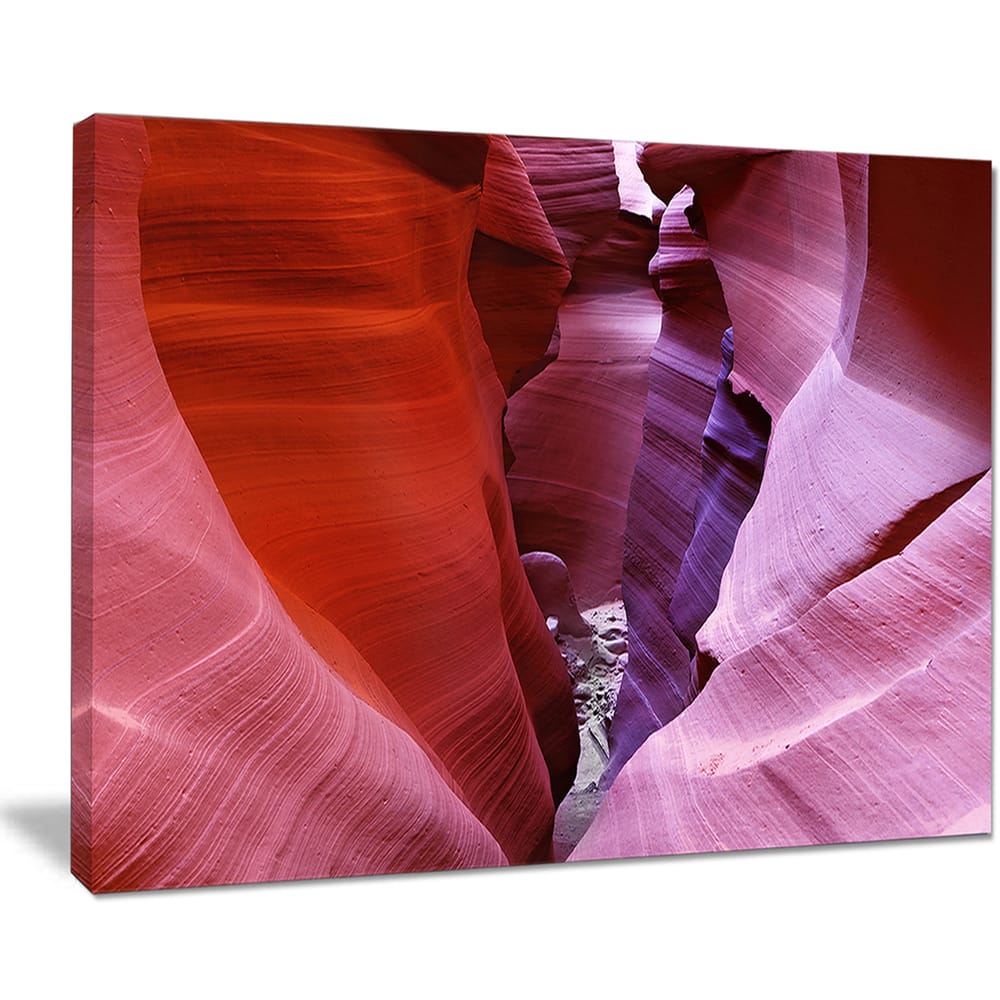 Purple Antelope Canyon View - Landscape Photo Canvas Print - Brown ...