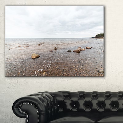 Rocky Autumn Beach - Seashore Photography Canvas Print