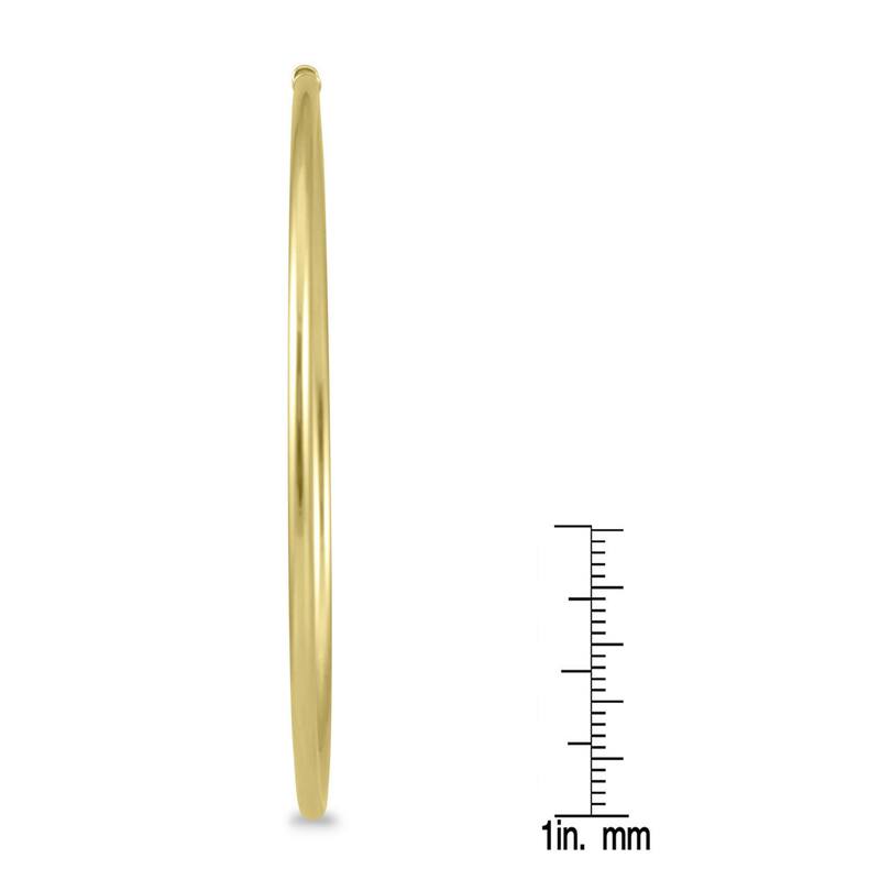 Marquee Jewels 14k Yellow Gold 60-millimeter Endless Hoop Earrings