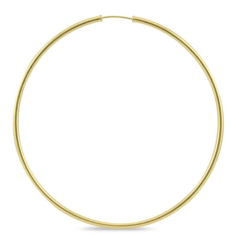Marquee Jewels 14k Yellow Gold 70-millimeter Endless Hoop Earrings