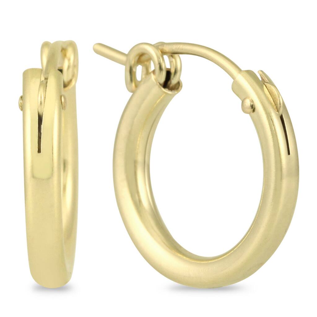 Marquee Jewels 14k Yellow Gold Filled 15 millimeter Hoop Earrings