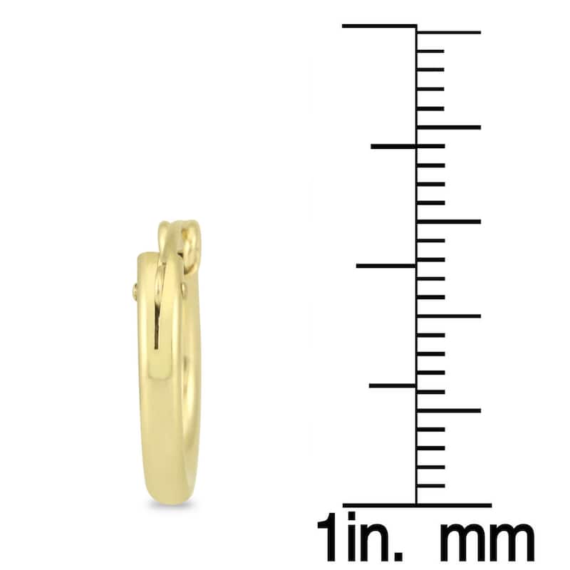 Marquee Jewels 14k Yellow Gold Filled 15 millimeter Hoop Earrings