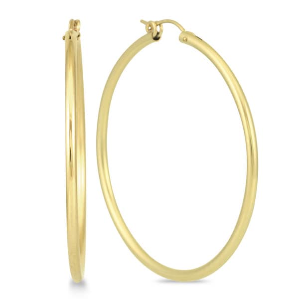 Shop Marquee Jewels 14k Yellow Gold Filled 50-millimeter Hoop Earrings - On Sale - Overstock ...