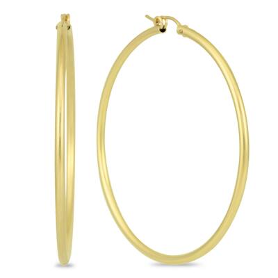 Marque Jewels 14K Yellow Gold Filled Hoop Earrings (55mm)