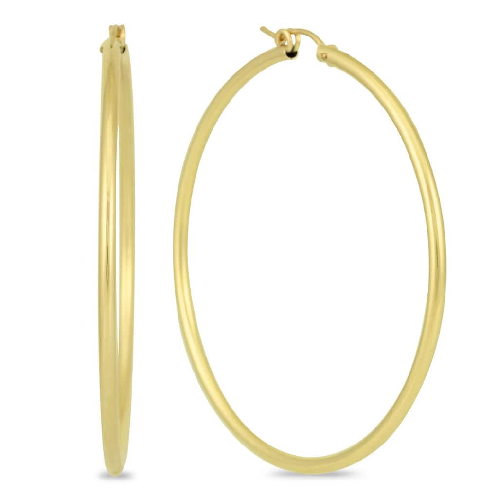 Marque Jewels 14K Yellow Gold Filled Hoop Earrings (55mm)
