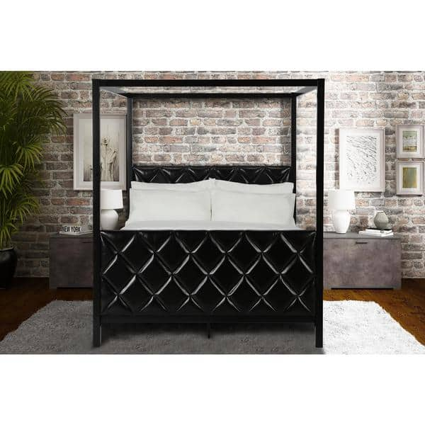 DHP Modern Metal Canopy Platform Bed Frame, Full, Black 