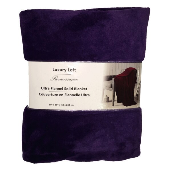 Ultra Flannel Throw Blanket - Mauve