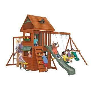 Shop Kidkraft Ridgeview Deluxe Clubhouse Wooden Play Set Free