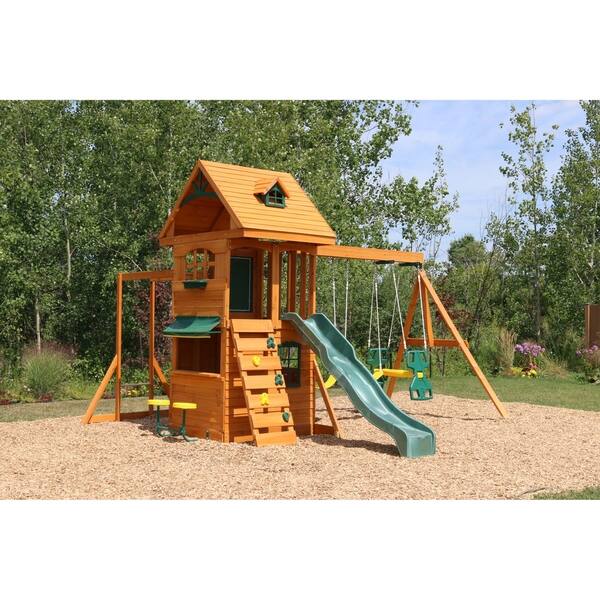 Shop Kidkraft Ridgeview Deluxe Clubhouse Wooden Play Set Free