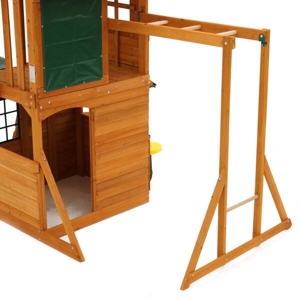 Shop Kidkraft Ridgeview Deluxe Clubhouse Wooden Play Set Free