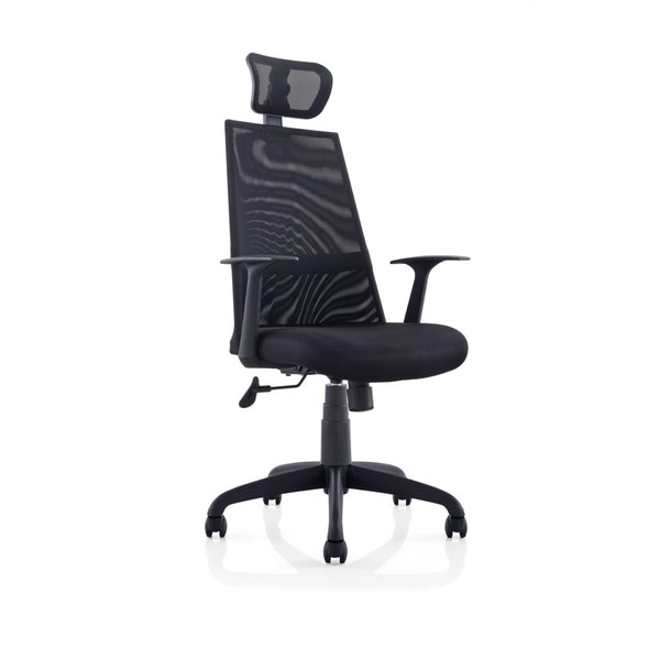 Ergomax Black Meshed Ergo Office Chair With Headrest Free Ergomax Black Meshed Ergo Office Chair With Headrest