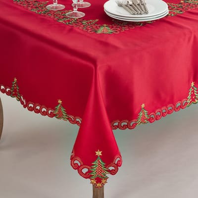 Pandora Collection Holiday Christmas Tree Tablecloth