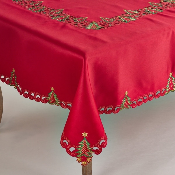 Pandora Collection Holiday Christmas Tree Tablecloth Pandora Collection Holiday Christmas Tree Tablecloth