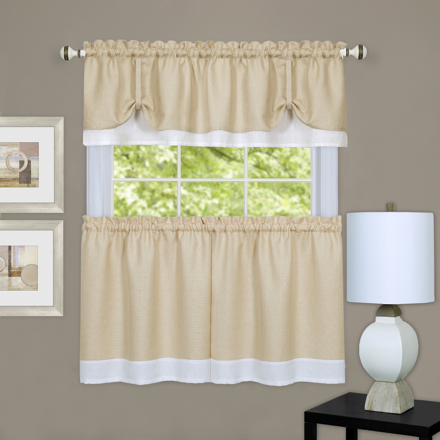 panel and valance curtain sets