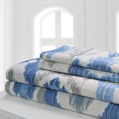 Superior 300 Thread Count Deep Pocket Printed Cotton Sheet Set