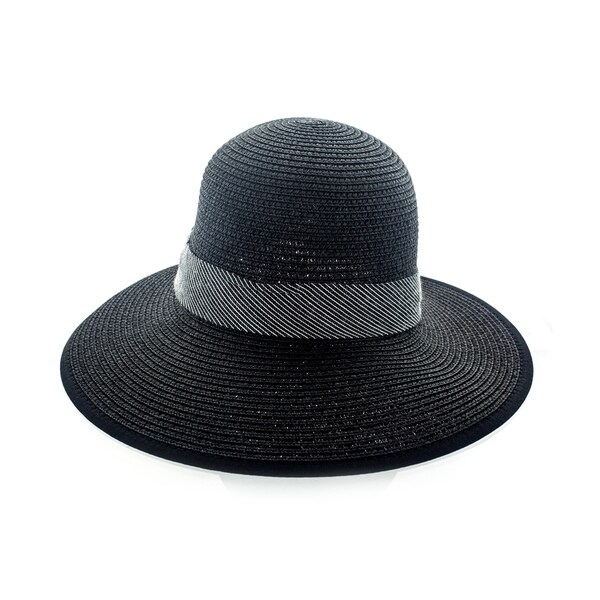 black woven hat