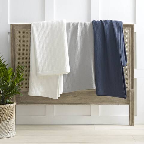 Nautica Baird Diamond Knit Cotton Twill Blanket