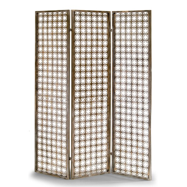 Abbey Three Panel Metal Folding Screen Antique Style Room Abbey Three Panel Metal Folding Screen Antique Style Room Divider Free Shipping Today 12130898