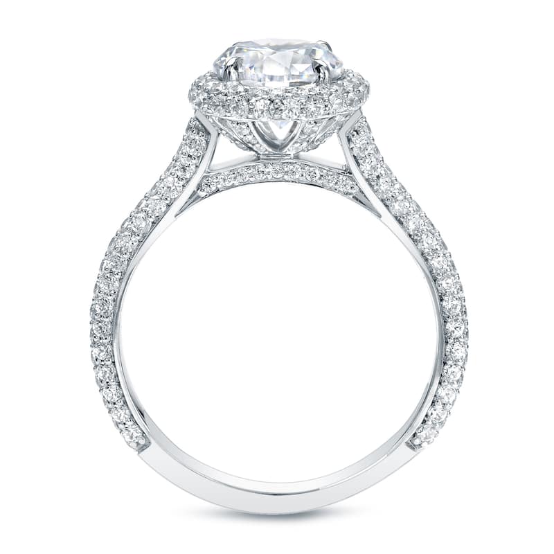 Auriya Platinum 2 carat TW Double-edged Halo Diamond Engagement Ring