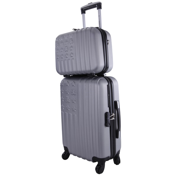 Lulu Castagnette Silver 2-piece Hardside Carry-on Spinner Luggage Set - Free Shipping Today ...