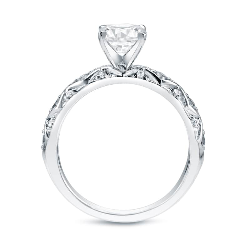 Auriya Platinum 1ct TDW Vintage Inspired Certified Diamond Engagement Ring Set
