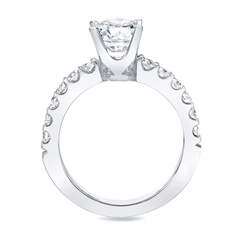 Auriya Platinum 1ct TDW Round Diamond Solitaire Engagement Ring