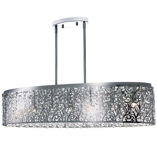 Dainolite Crystal 7-light Oval Polished Chrome Chandelier (Over 100 Watts) - Chandeliers For Bedrooms by Overstock.com