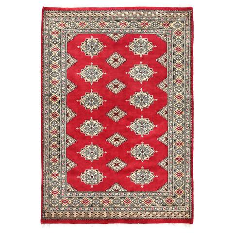 HERAT ORIENTAL Handmade One-of-a-Kind Bokhara Wool Rug - 3'11 x 5'8