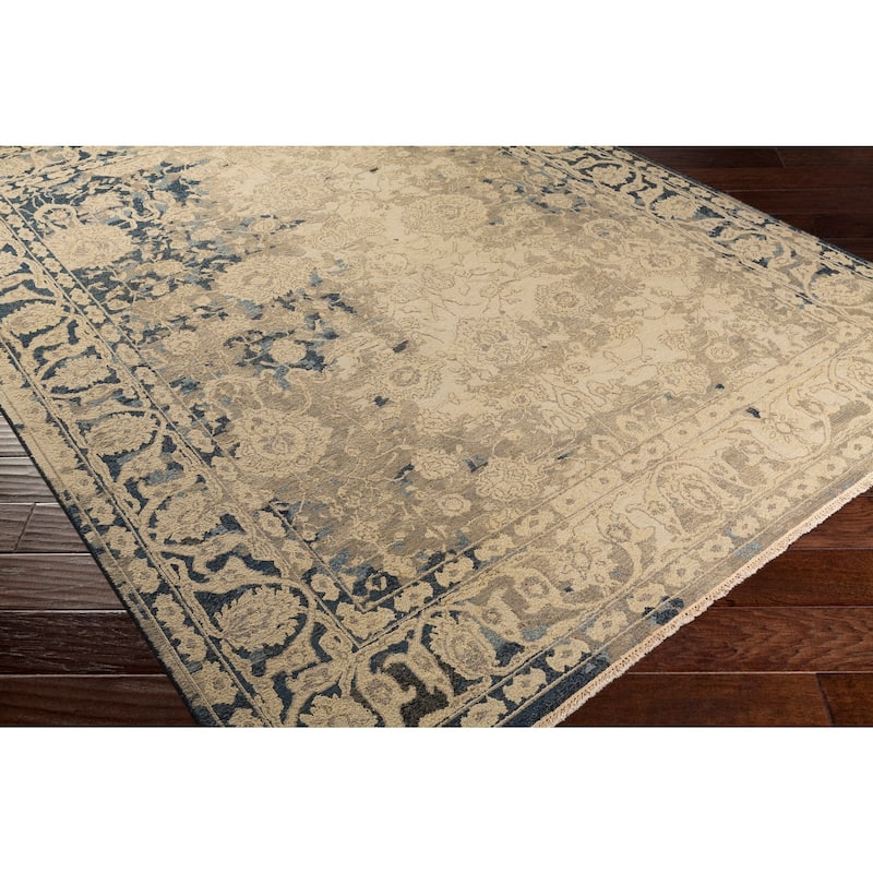 Hand Knotted Parliament Wool/Cotton Area Rug - 2' x 3'