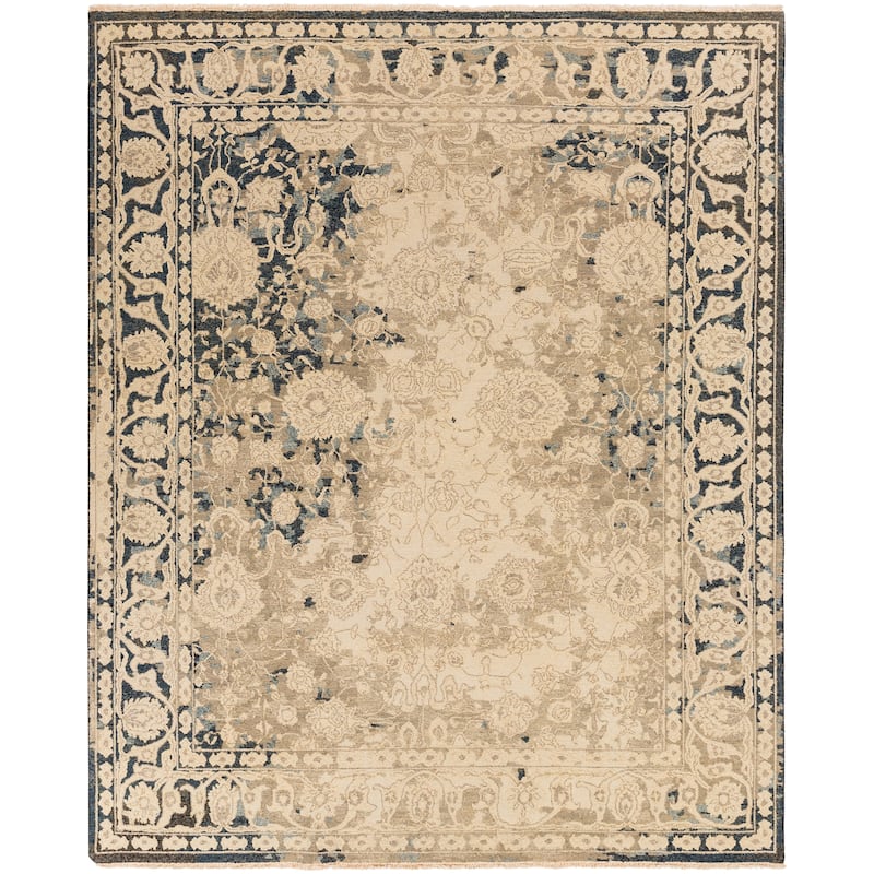 Hand Knotted Parliament Wool/Cotton Area Rug - 2' x 3'