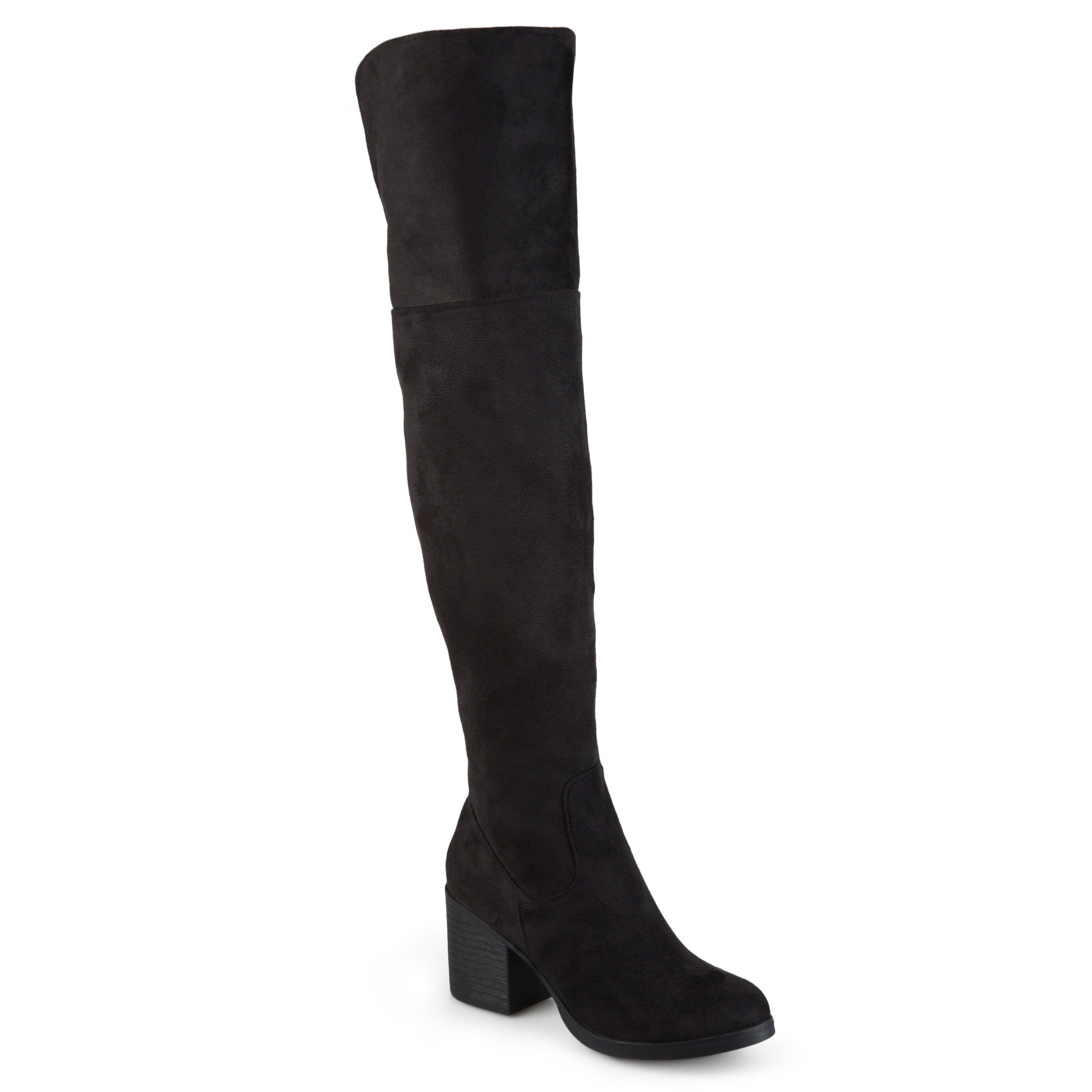 black suede wide calf boots women's