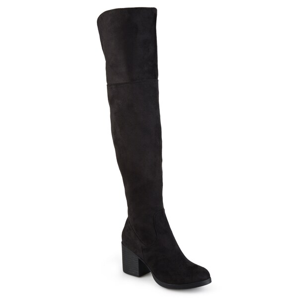 womens wide calf suede boots