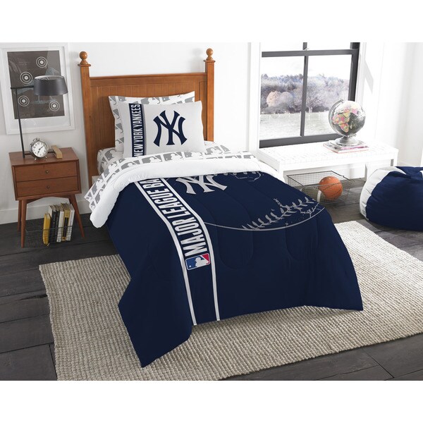 The Northwest Company Mlb New York Yankees Twin 5 Piece Bed In A Bag With Sheet Set