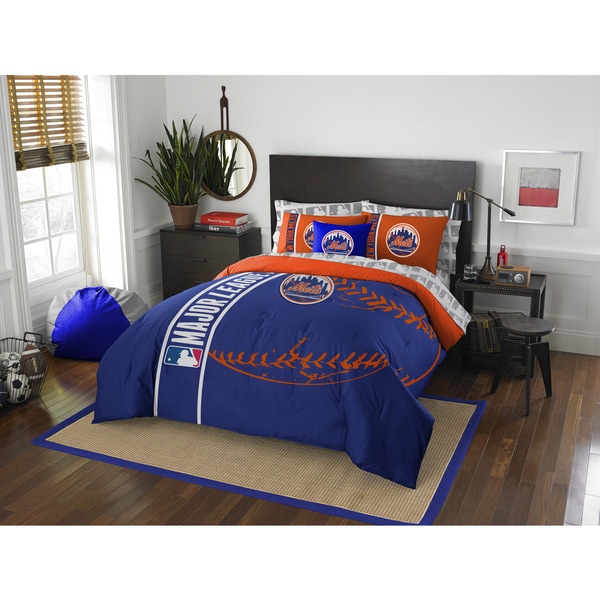 The Northwest Company MLB New York Mets Full 7-piece Bed in a Bag with Sheet Set
