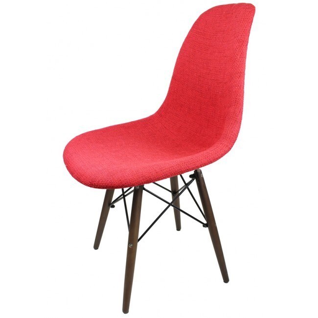 Contemporary Retro Molded style Woven Fabric Slope Side Plastic