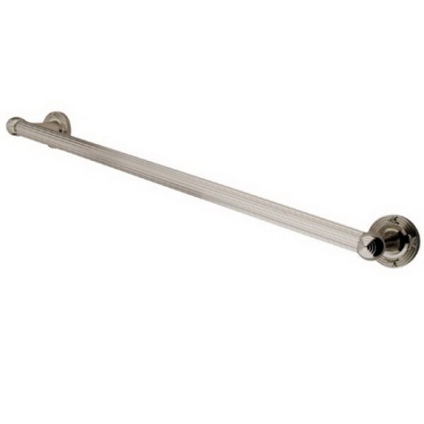 Decorative Polished Nickel 24-inch Grab Bar - Silver