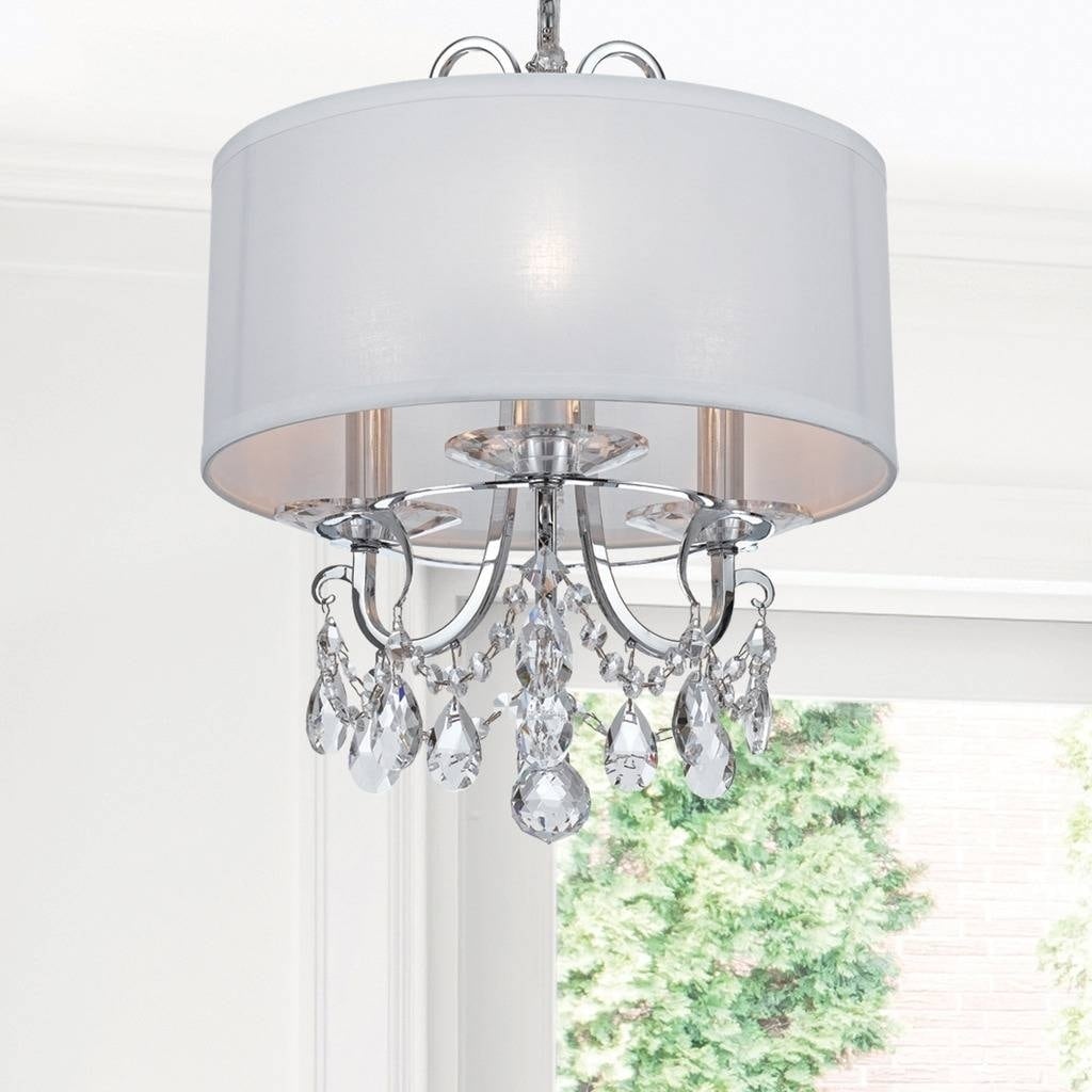 3-light Polished Chrome/Crystal Mini Chandelier - Chandeliers For Bedrooms by Overstock.com